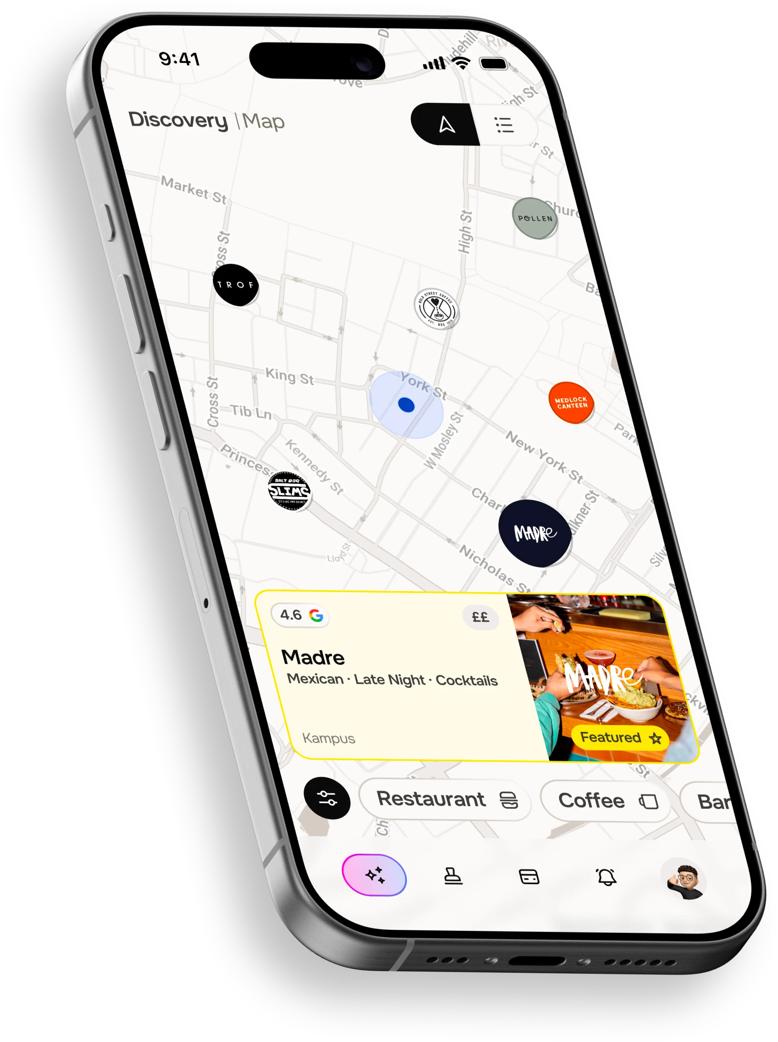 The Shuffle map of partner venues